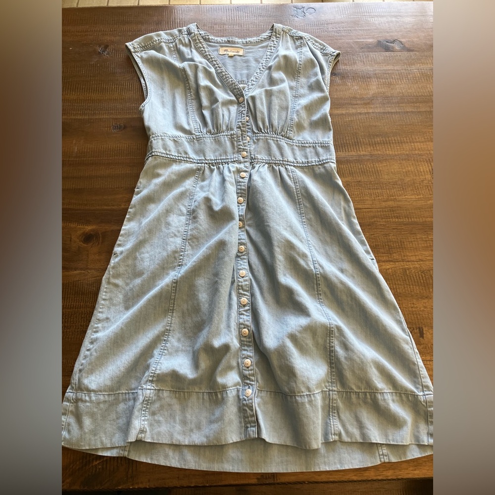 Madewell Chambray Button-Down Mini Dress